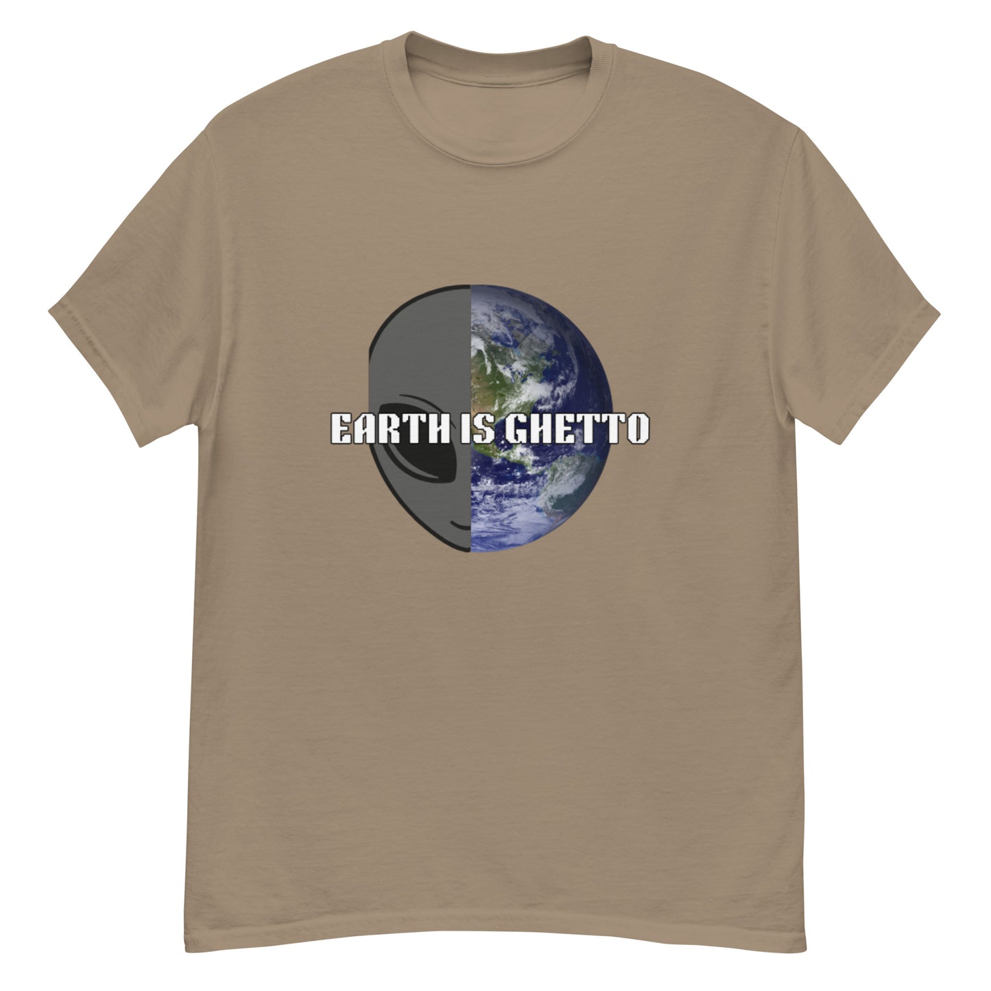 Men's Earth Is Ghetto Half Alien World Tee