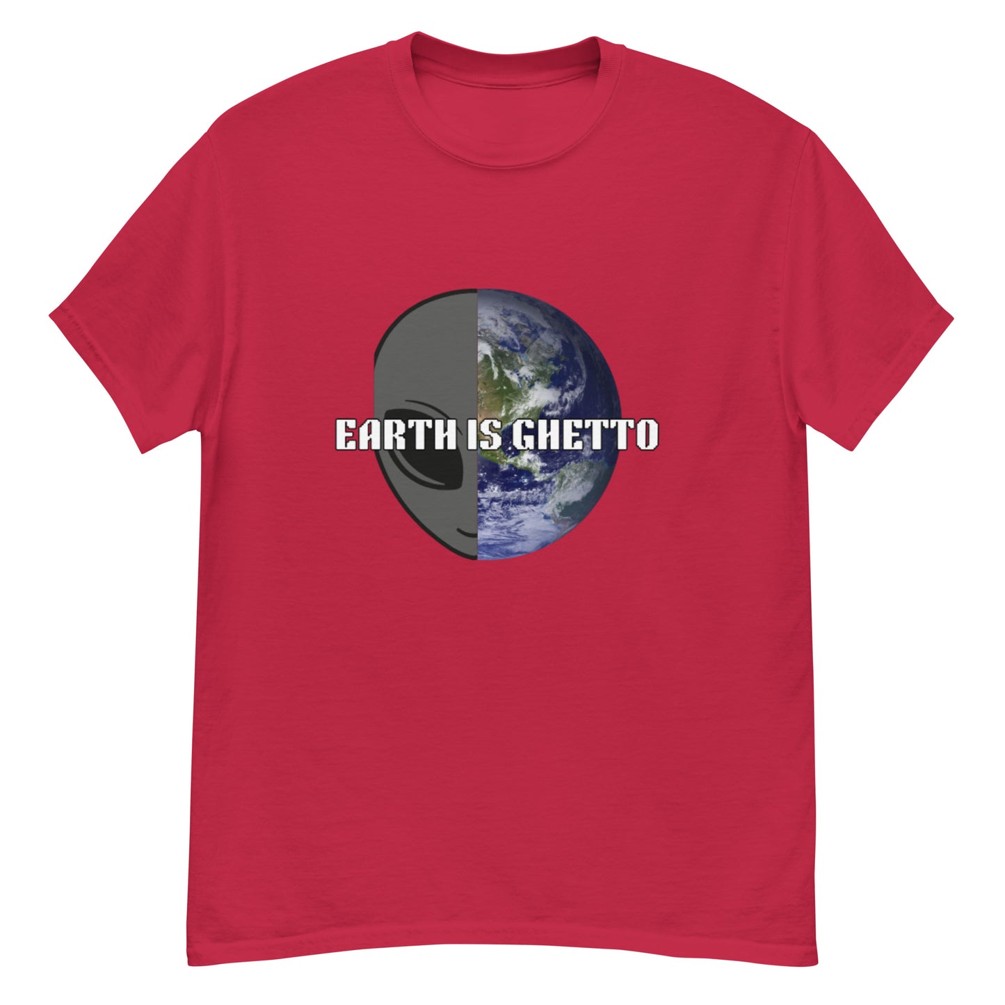 Men's Earth Is Ghetto Half Alien World Tee