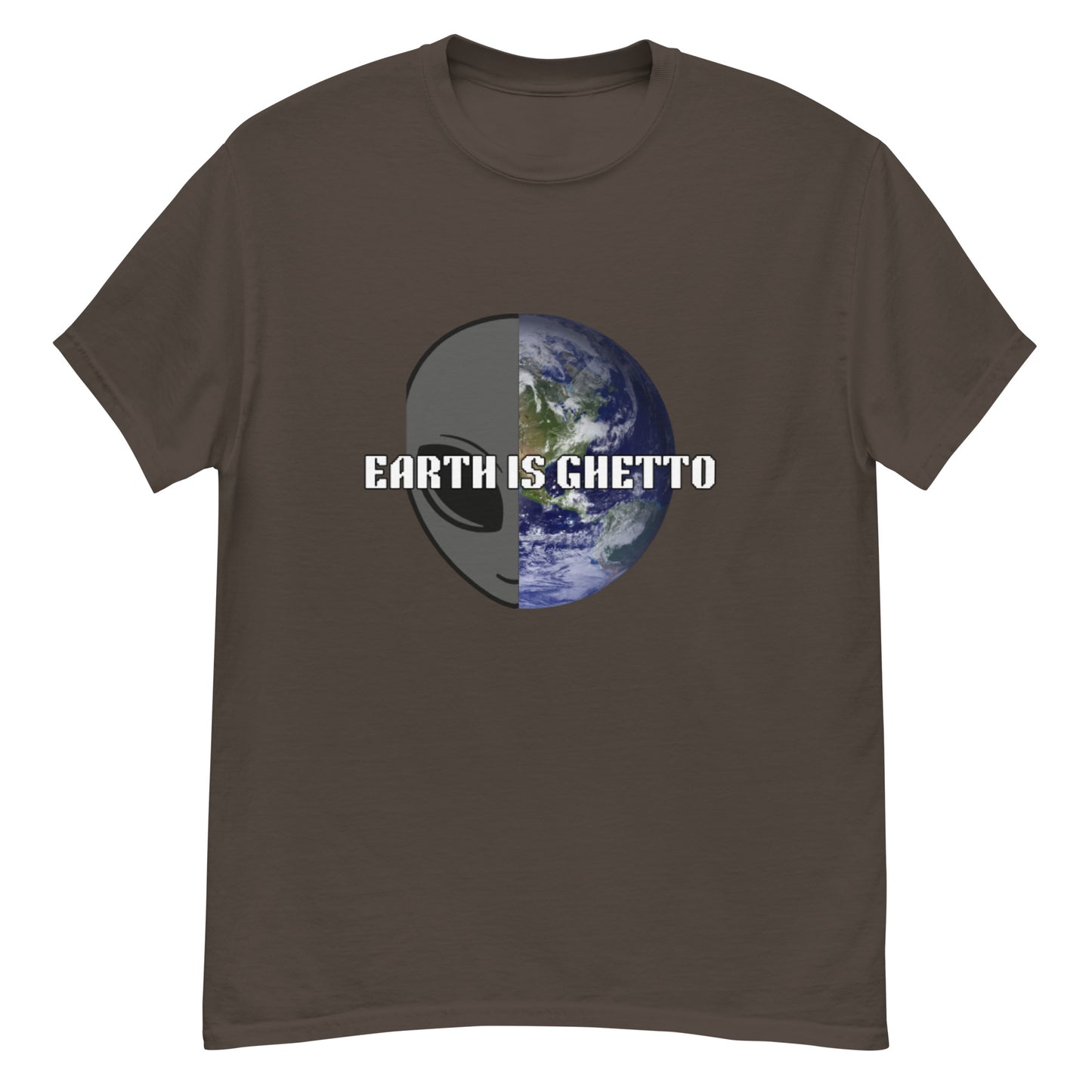 Men's Earth Is Ghetto Half Alien World Tee