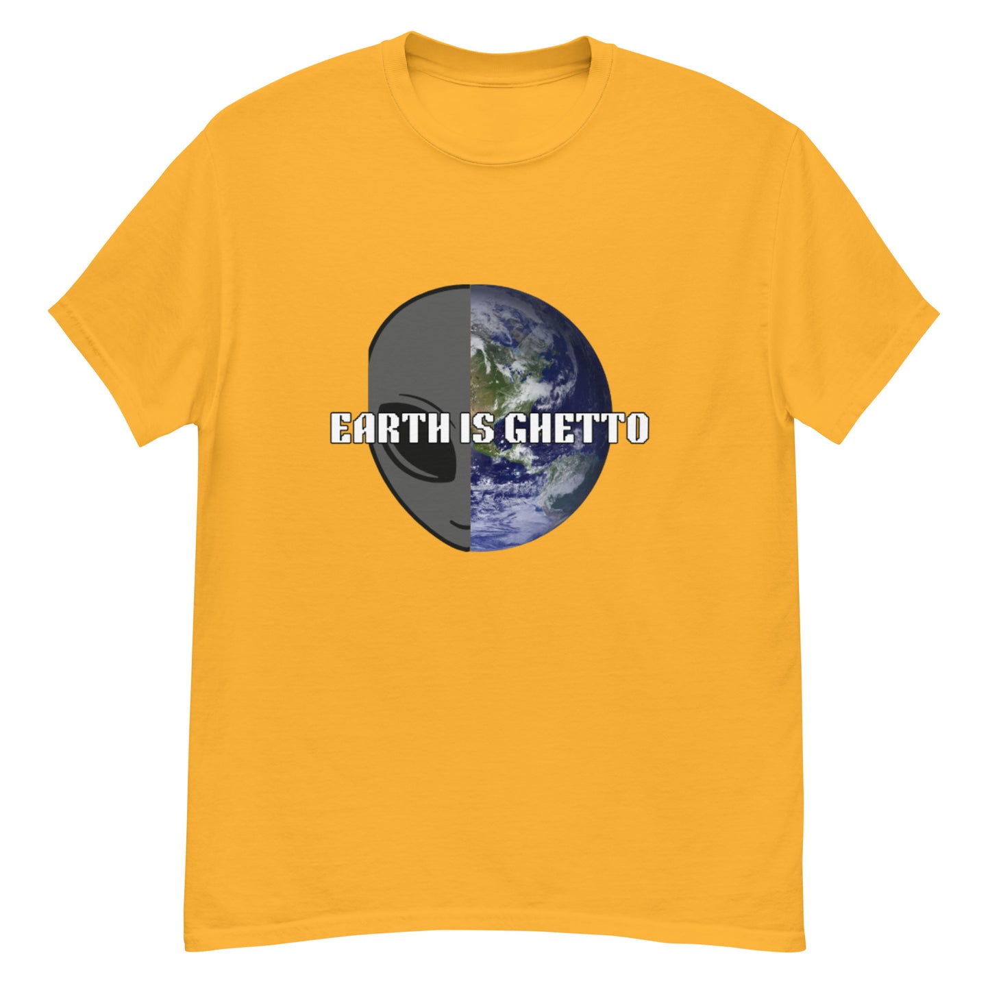 Men's Earth Is Ghetto Half Alien World Tee
