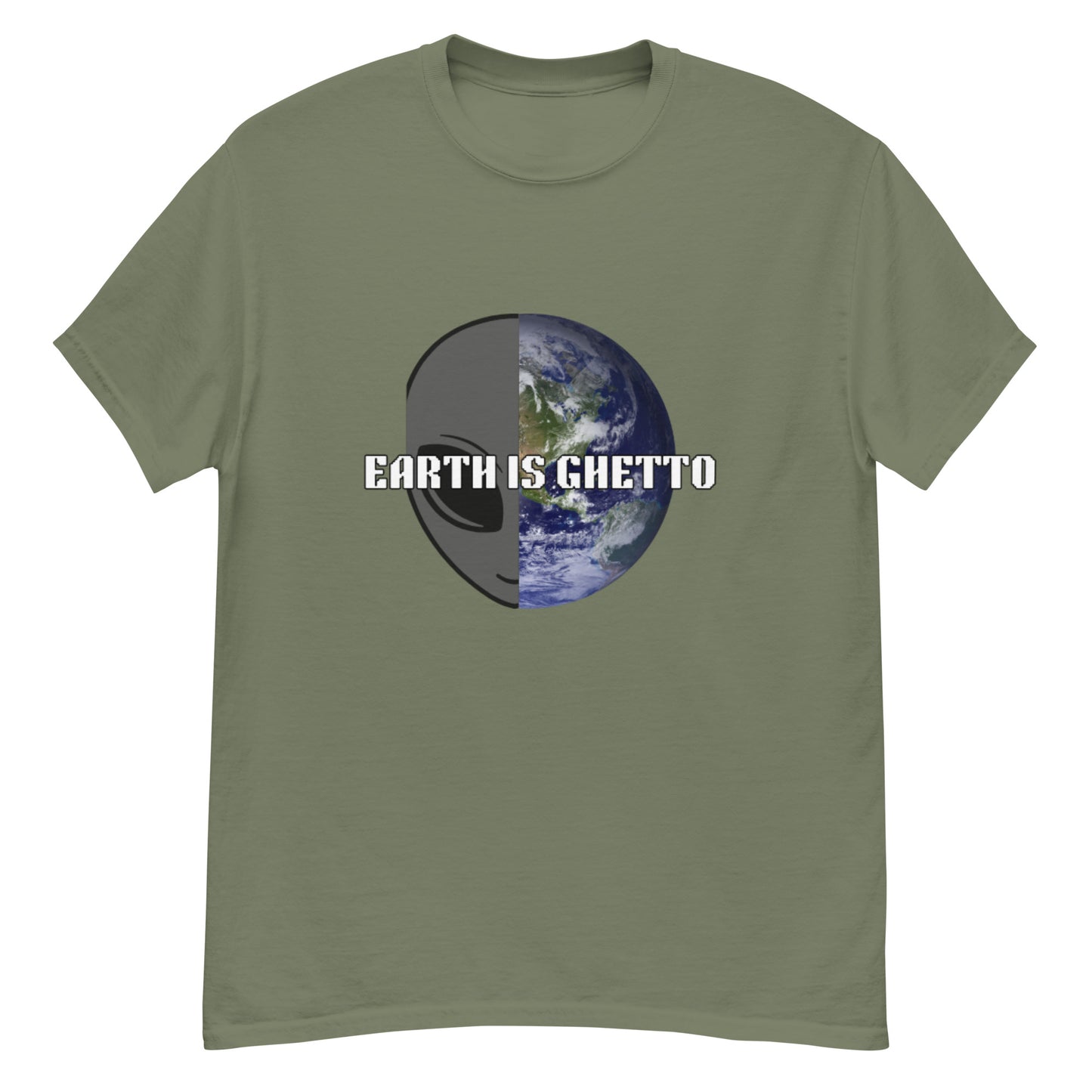 Men's Earth Is Ghetto Half Alien World Tee