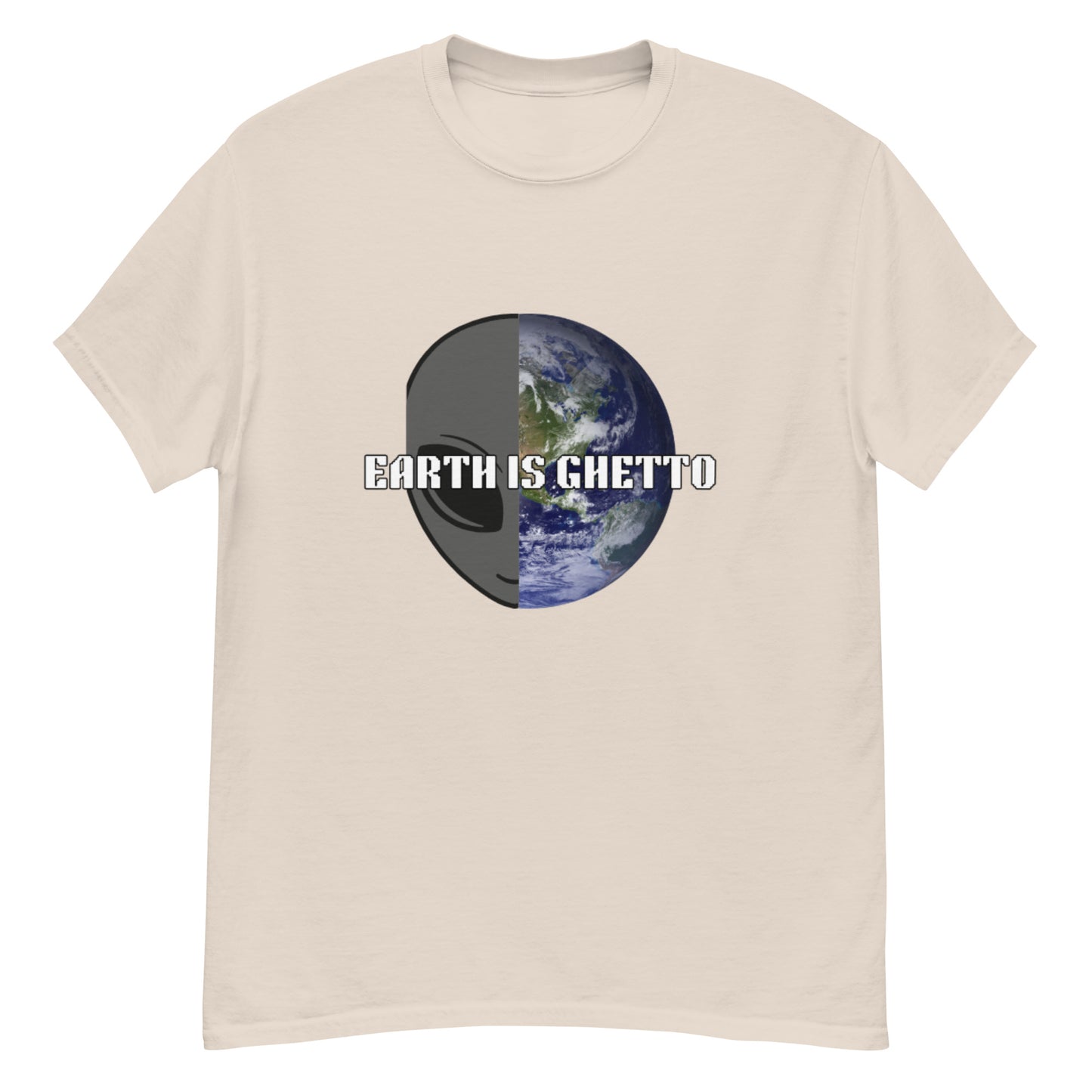 Men's Earth Is Ghetto Half Alien World Tee