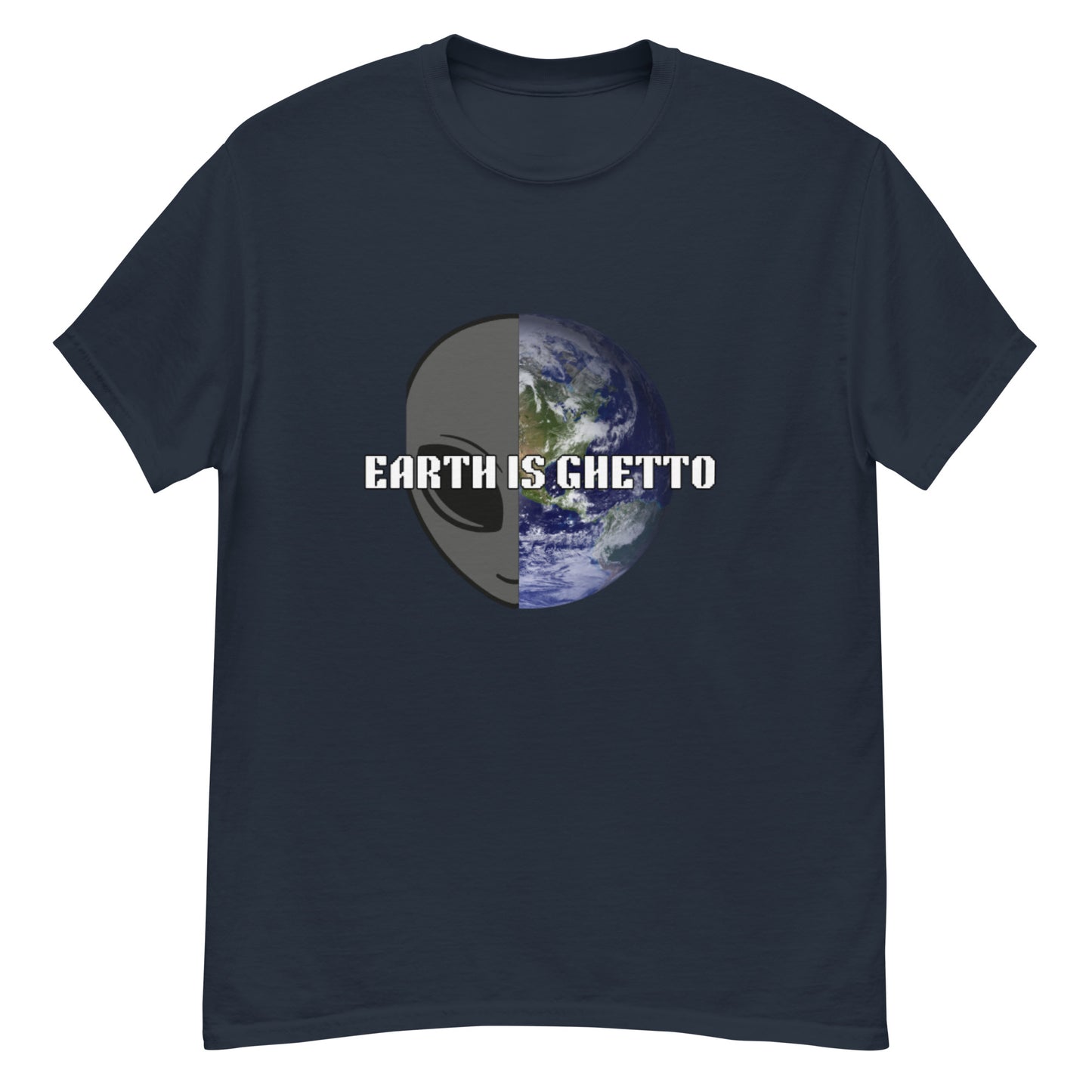 Men's Earth Is Ghetto Half Alien World Tee