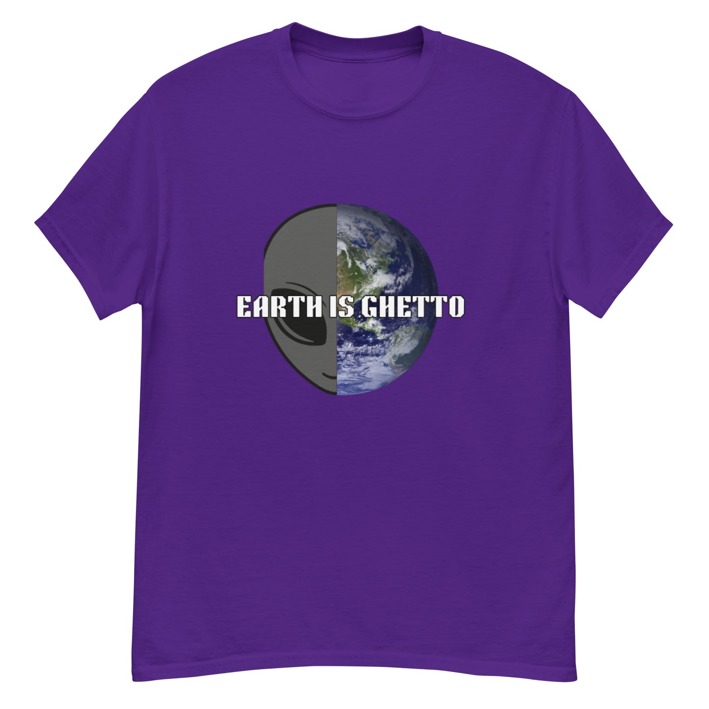 Men's Earth Is Ghetto Half Alien World Tee