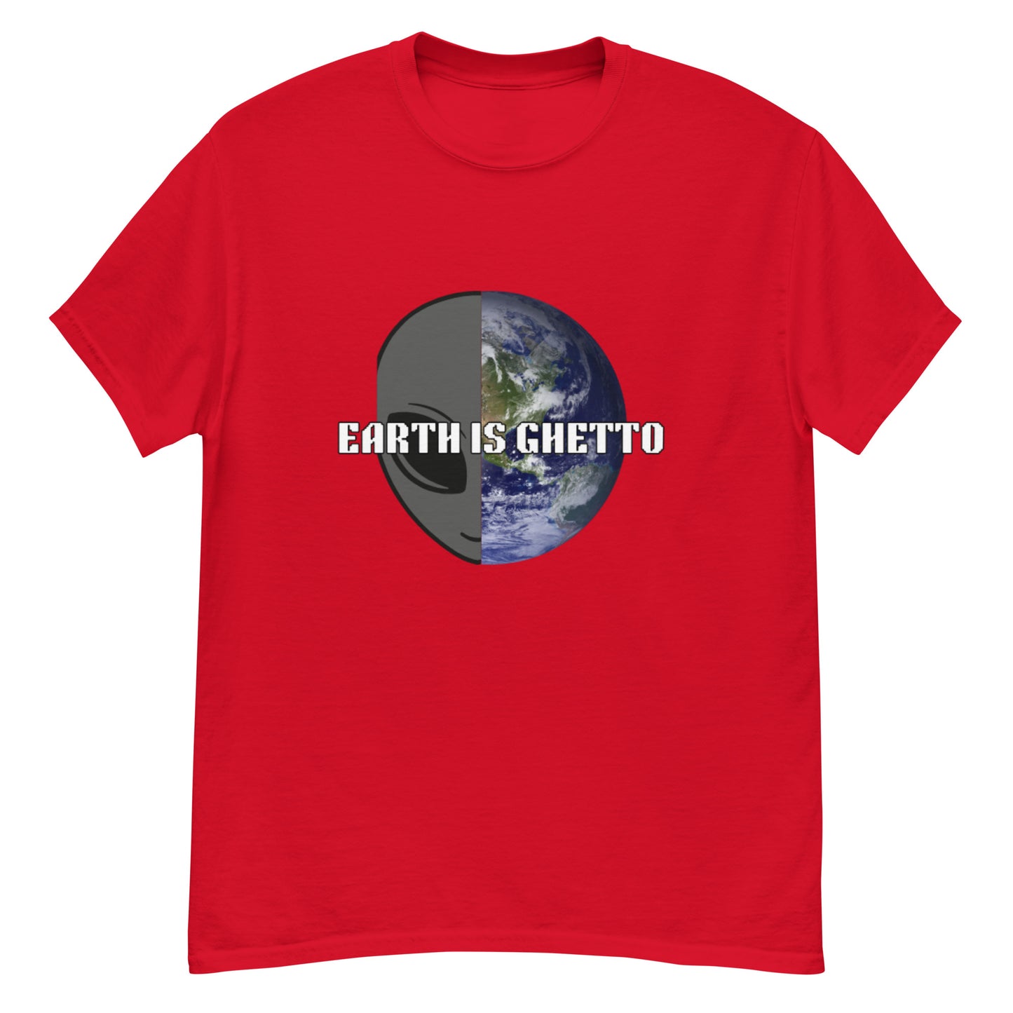 Men's Earth Is Ghetto Half Alien World Tee