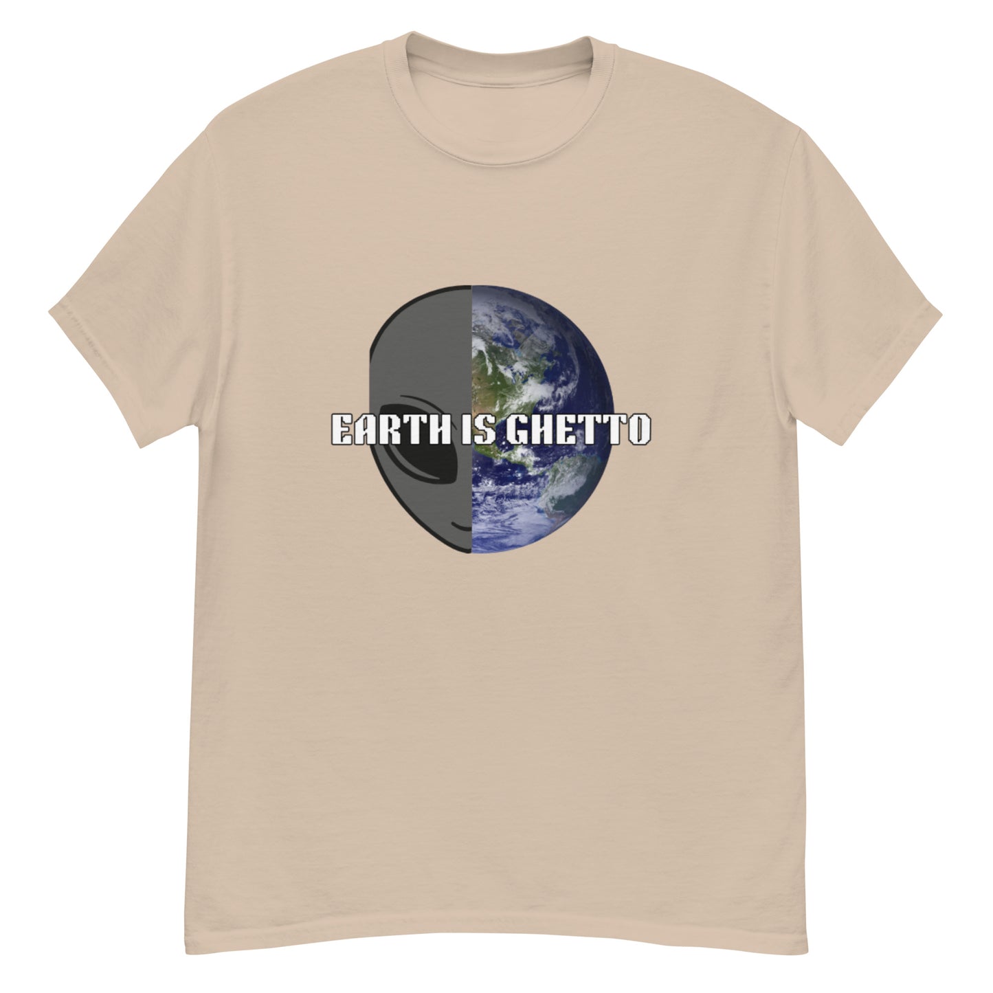 Men's Earth Is Ghetto Half Alien World Tee