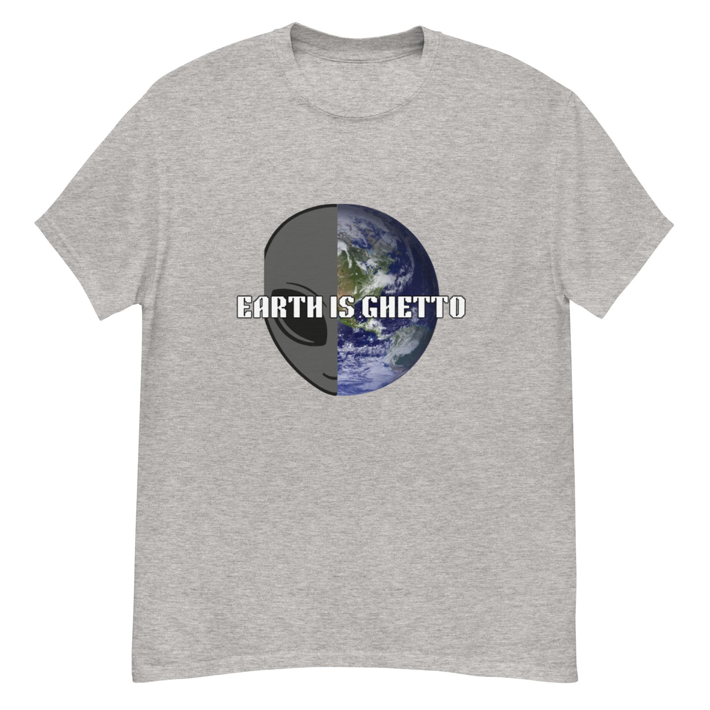 Men's Earth Is Ghetto Half Alien World Tee
