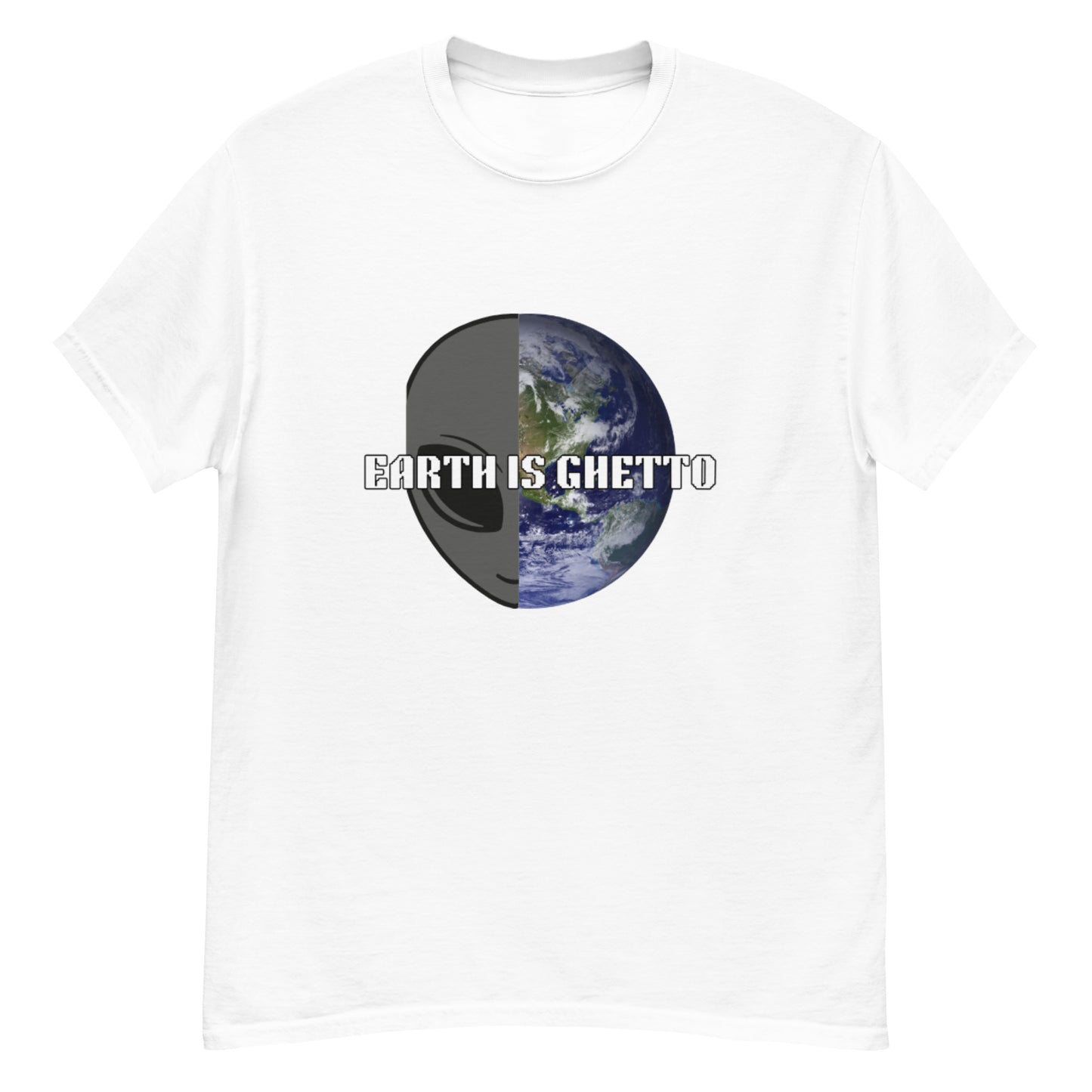 Men's Earth Is Ghetto Half Alien World Tee