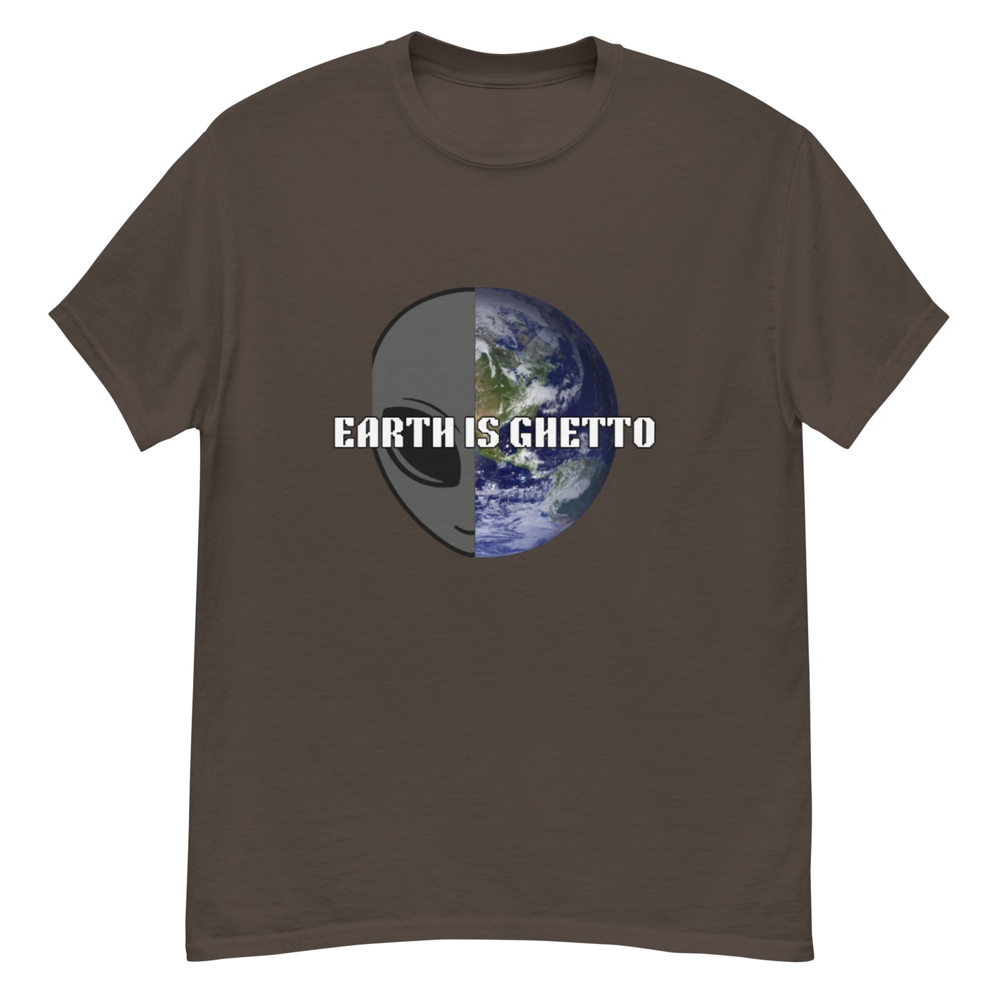 Men's  Earth Is Ghetto Half Alien World Tee