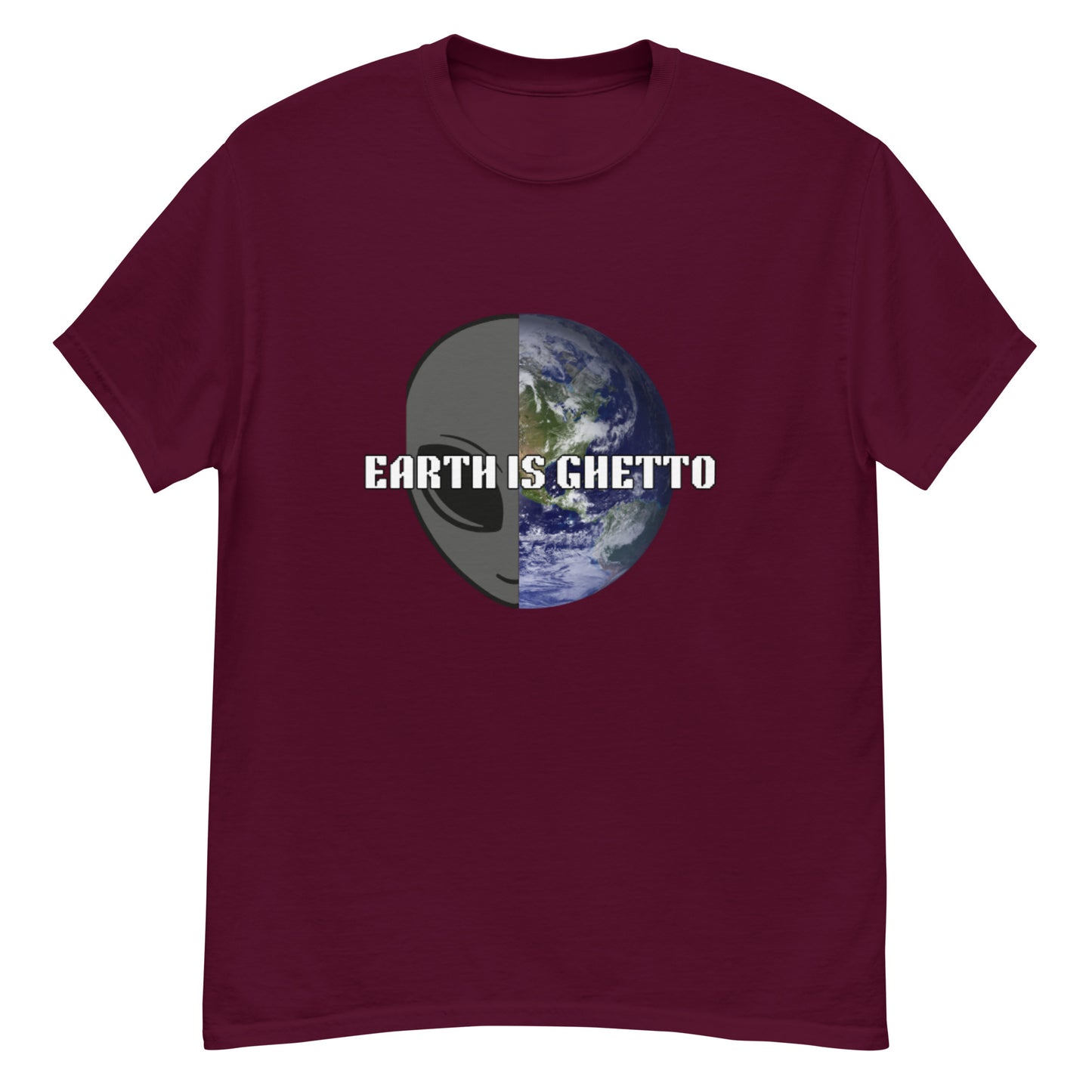 Men's  Earth Is Ghetto Half Alien World Tee