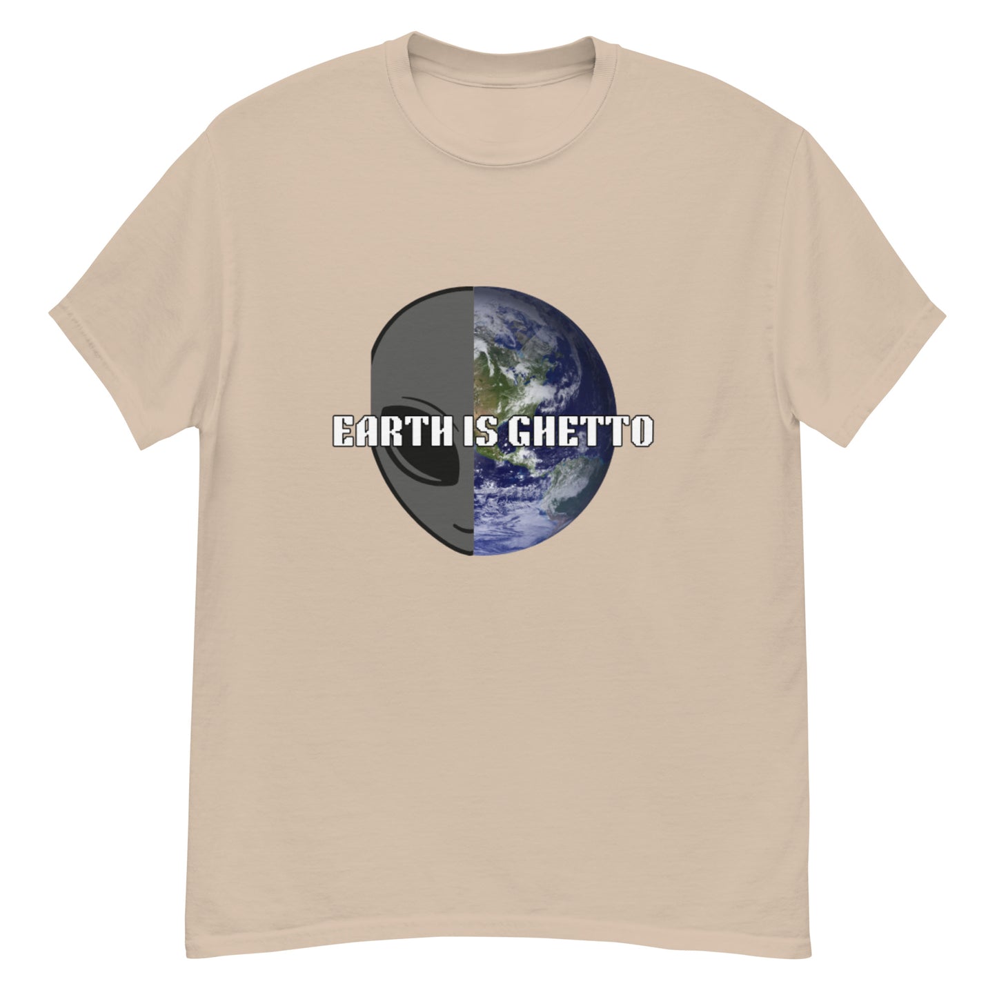 Men's  Earth Is Ghetto Half Alien World Tee