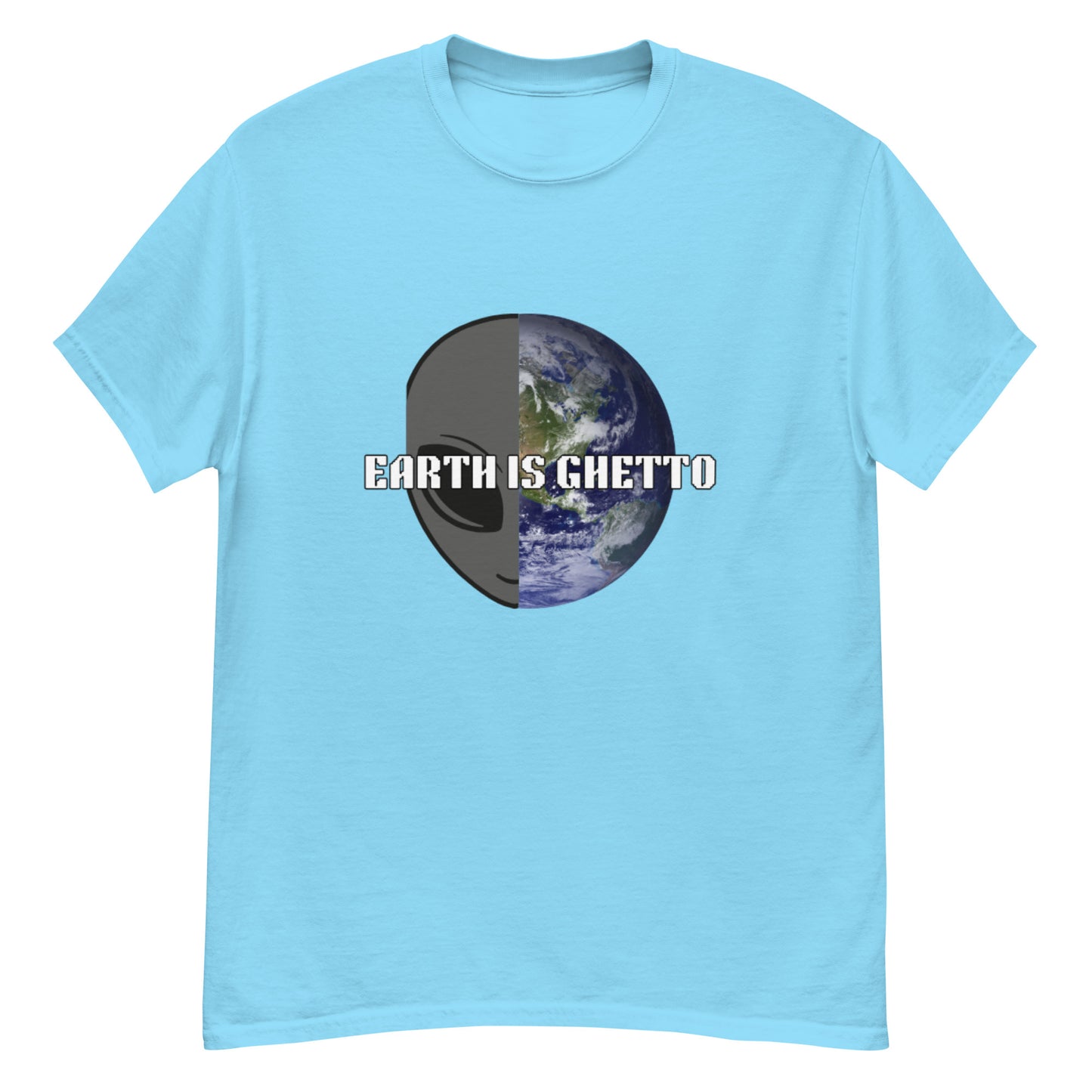 Men's  Earth Is Ghetto Half Alien World Tee