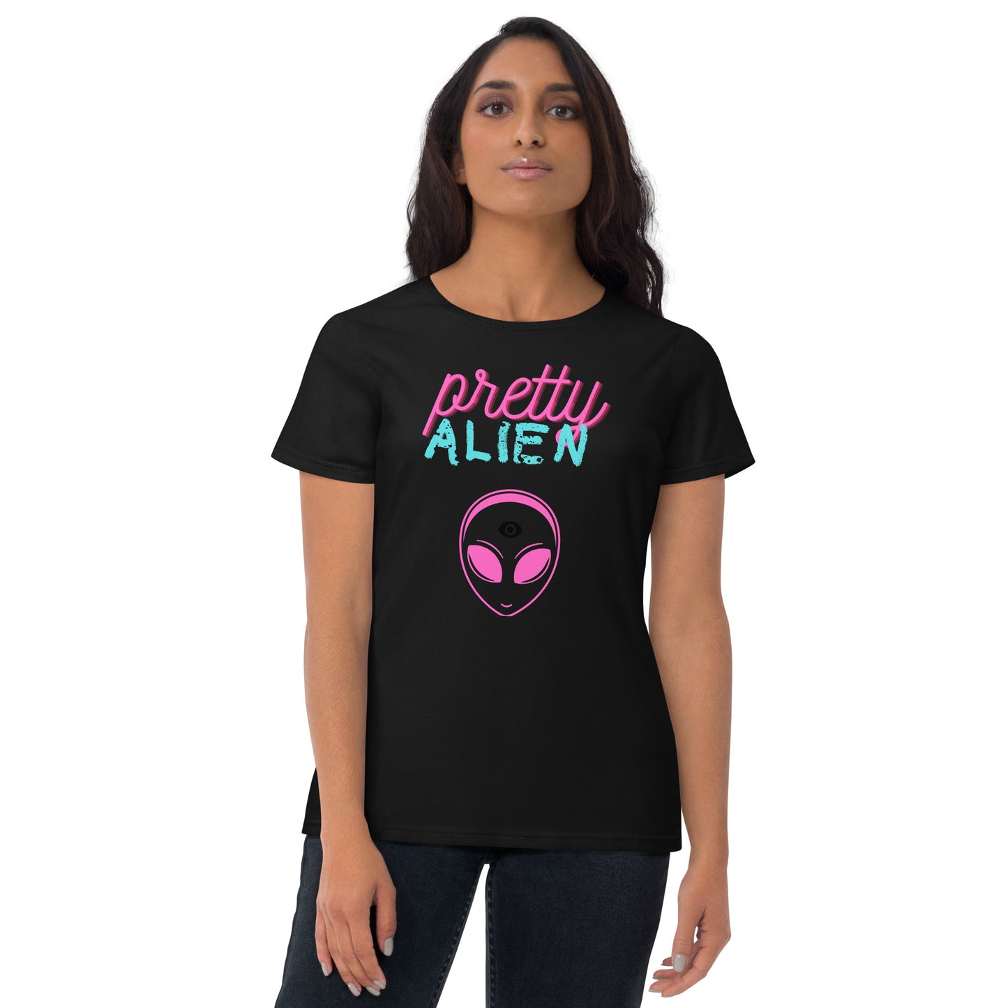 Women's Pretty Alien Pink  t-shirt